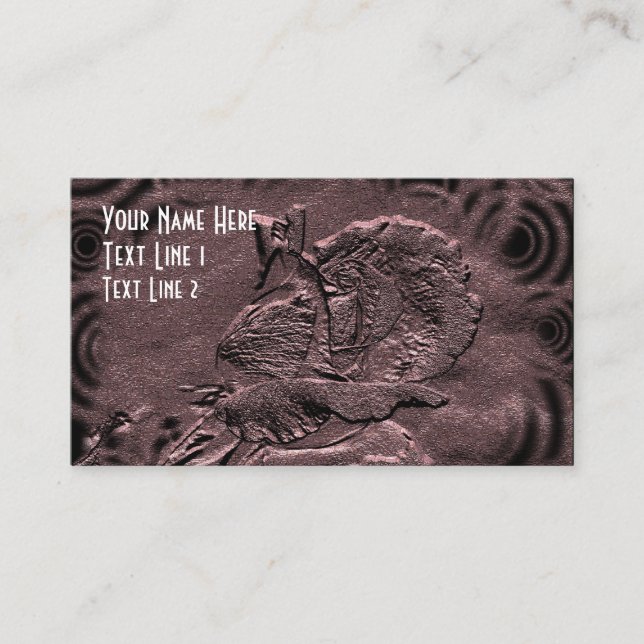 Plum Rose Floral Art Carte de visite (Devant)
