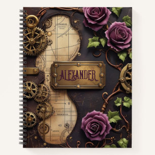 Plum Roses Industrial Steampunk Journal