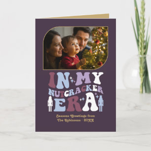 Plum Royale Fun Retro Christmas Photos Holiday Card