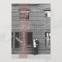 Plum Save The Date Banner | Overlay Photo