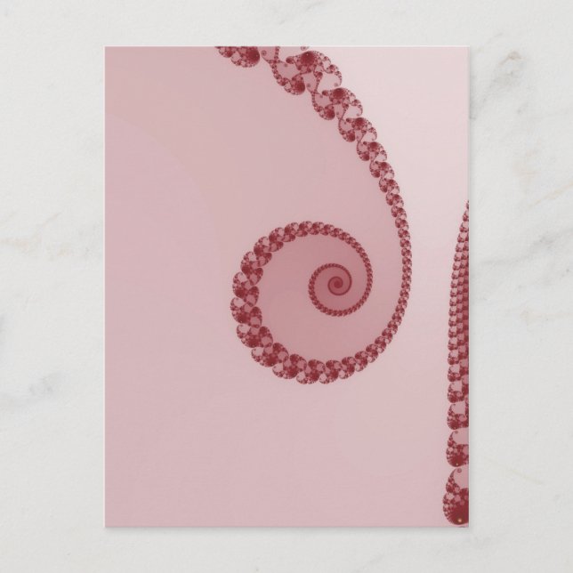 Plum Simple Spiral Postcard (Front)