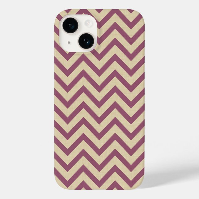 Plum Spice Moods Chevrons Case-Mate iPhone Case (Back)