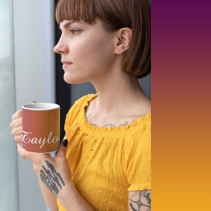 Plum Sunset - Customizable Name Coffee Mug