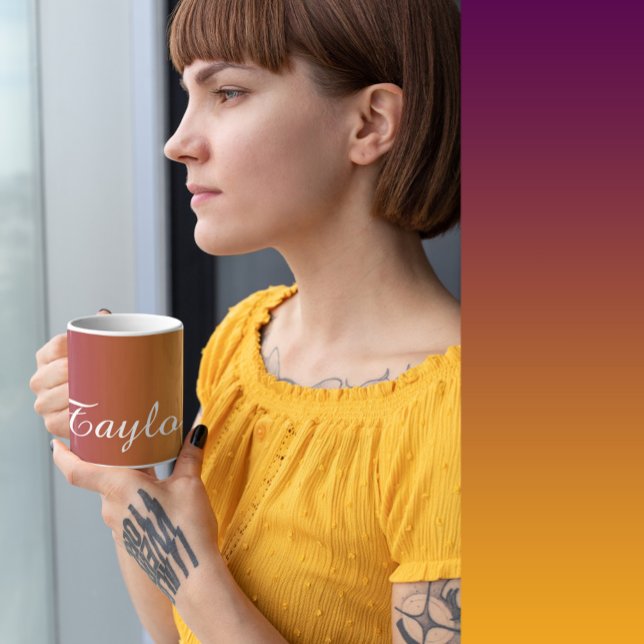 Plum Sunset - Customizable Name Coffee Mug (Creator Uploaded)