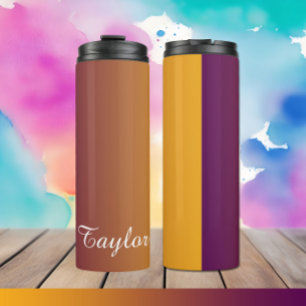 Plum Sunset - Customizable Name Thermal Tumbler