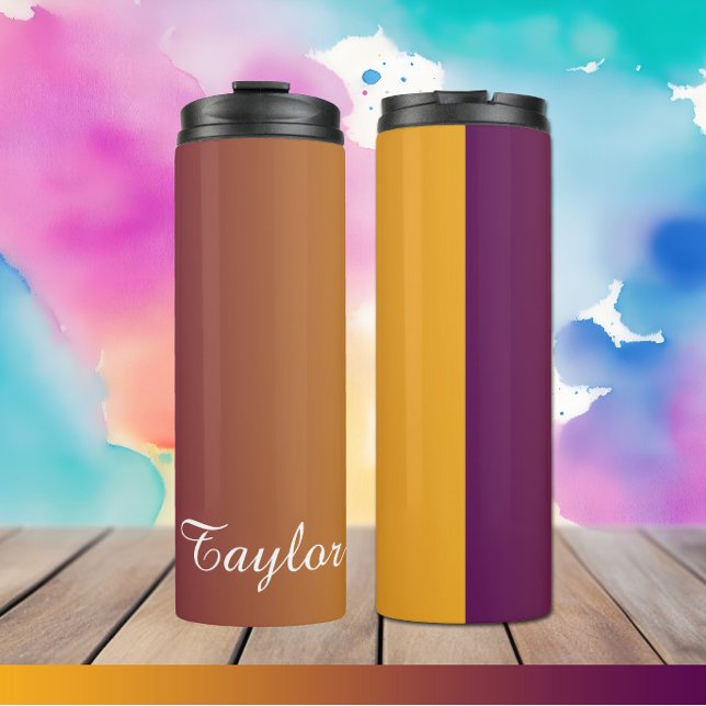 Plum Sunset - Customizable Name Thermal Tumbler (Creator Uploaded)