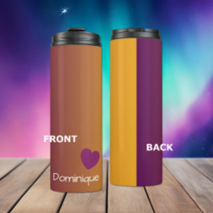 Plum Sunset - Gradient With A Heart  Thermal Tumbler