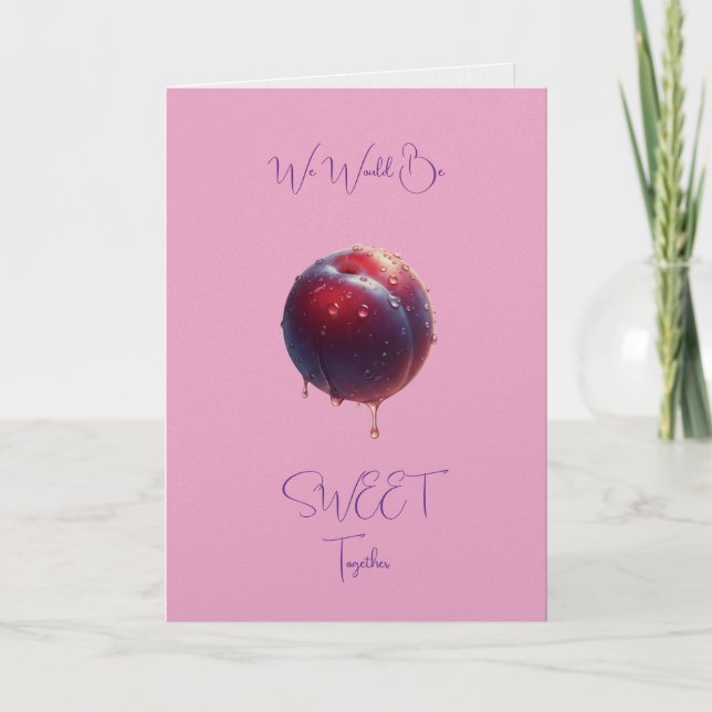 Plum Sweet Valentines Card (Front)