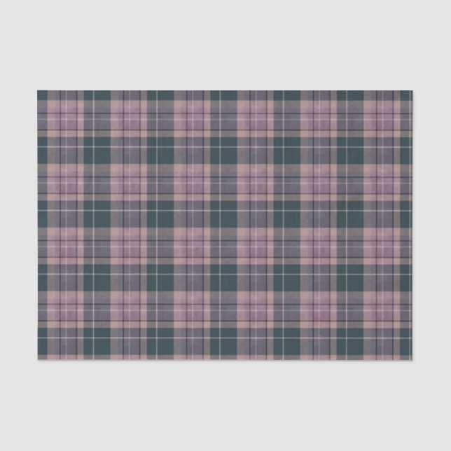 Plum tartan tissue paper (Front)