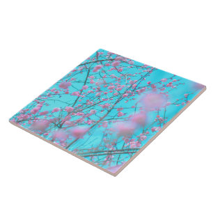 Plum Tree Blossoms Tile
