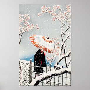 Plum Tree in Snow by Hiroaki Takahashi (1871–1945) Poster