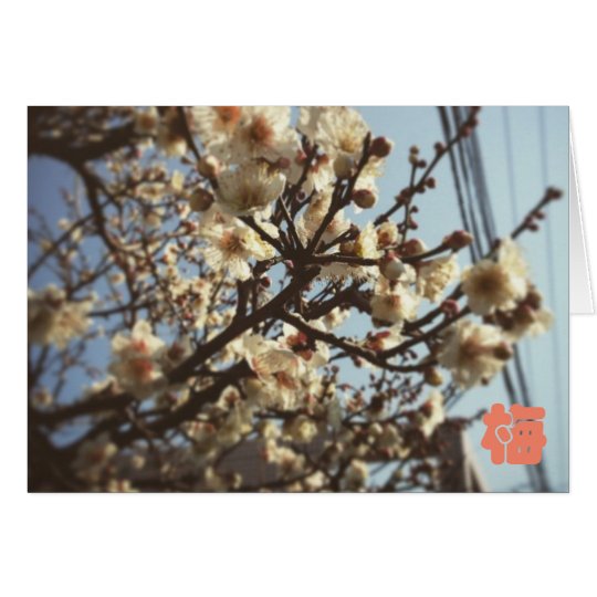 Plum ume simple note card
