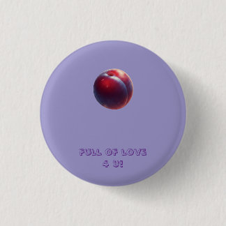 Plum Valentines 1 Inch Round Button