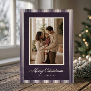 Plum Velvet Heirloom Christmas Photo Card