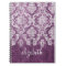 Plum Vintage Damask Pattern and Name