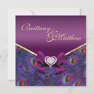 Plum violet Faire-part de mariage