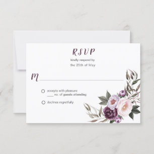 Plum violet Peonies roses Bouquet Vert RSVP #2