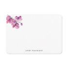 Plum Watercolor Orchid Personalized Stationery