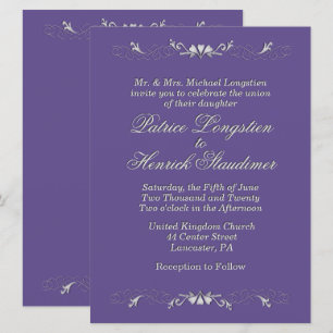 Plum Wedding Invitation