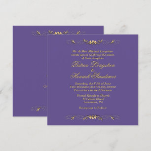 Plum Wedding Invitation
