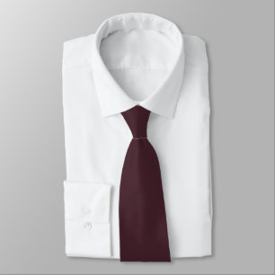 Plum Wine Modern Solid Color Design Tie