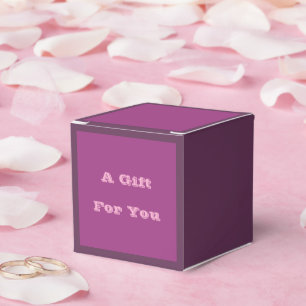 Plum Wine Purple Spring Season Solid Colour Favor Box