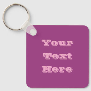 Plum Wine Purple Spring Season Solid Colour Keychain