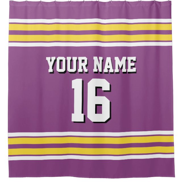 Plum with Yellow White Stripes Sports Jersey (Front)