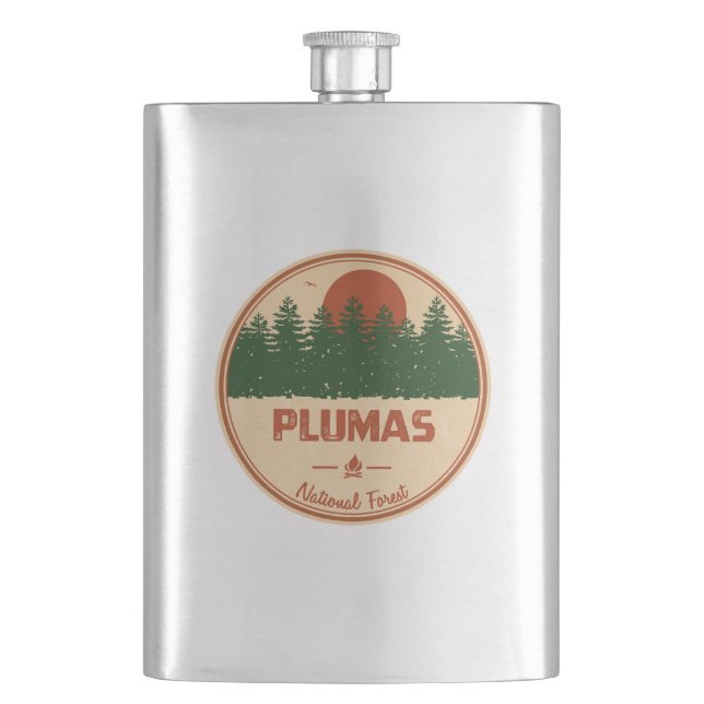 Plumas National Forest Hip Flask (Front)