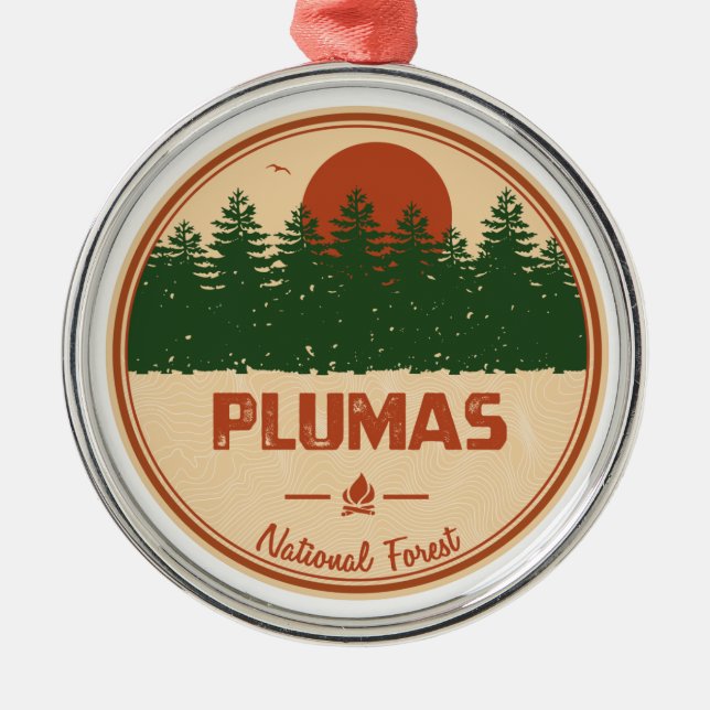 Plumas National Forest Metal Ornament (Front)