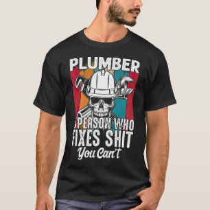 plumber a person who funny bake bagel T-Shirt
