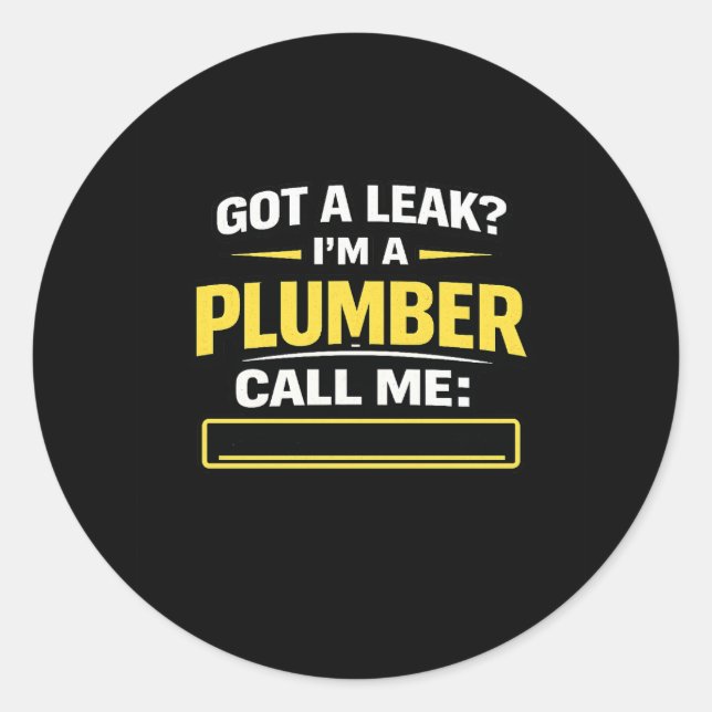 Plumber Advertising Sticker (Front)