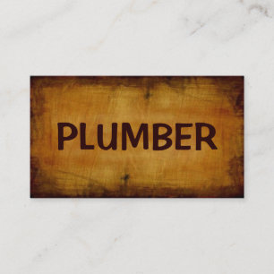 Plumber Antique Business Card