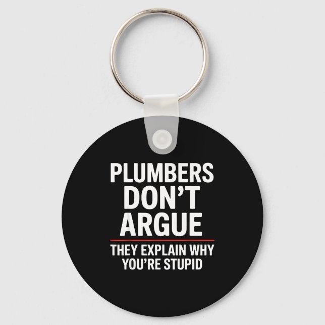 Plumber Art For Men Women Plumbing Pefitter Plumbe Keychain (Front)