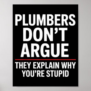 Plumber Art For Men Women Plumbing Pefitter Plumbe Poster