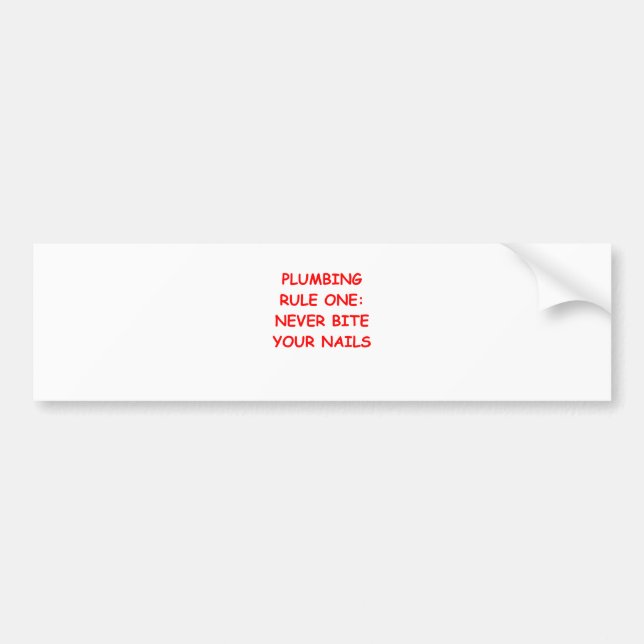 plumber bumper sticker (Front)