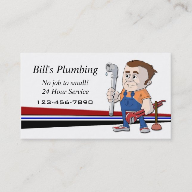 Plumber business card (Front)