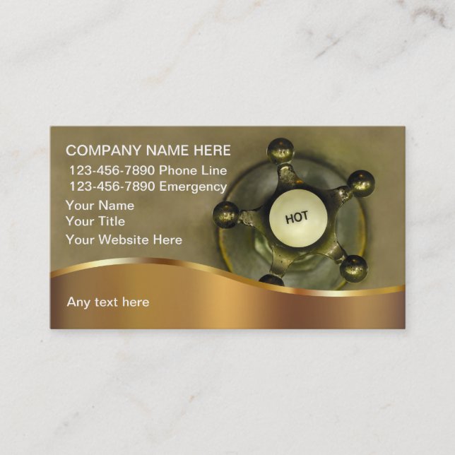 Plumber Business Cards (Front)
