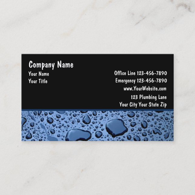 Plumber Business Cards (Front)