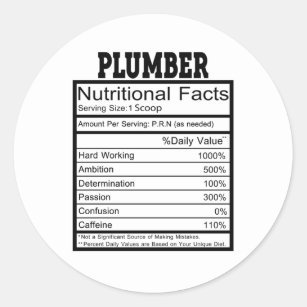 Plumber Classic Round Sticker