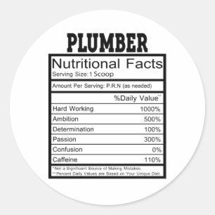 Plumber Classic Round Sticker