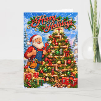 Plumber Client Appreciation Christmas Holiday Card