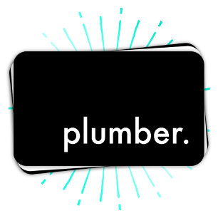 plumber. (colour customizable) business card