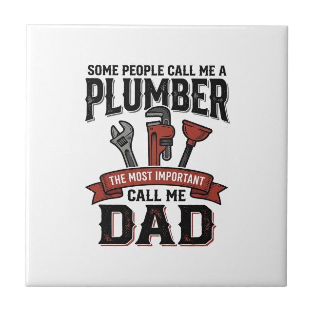 Plumber Dad Vintage Engraving Shirt Design_1 Tile (Front)