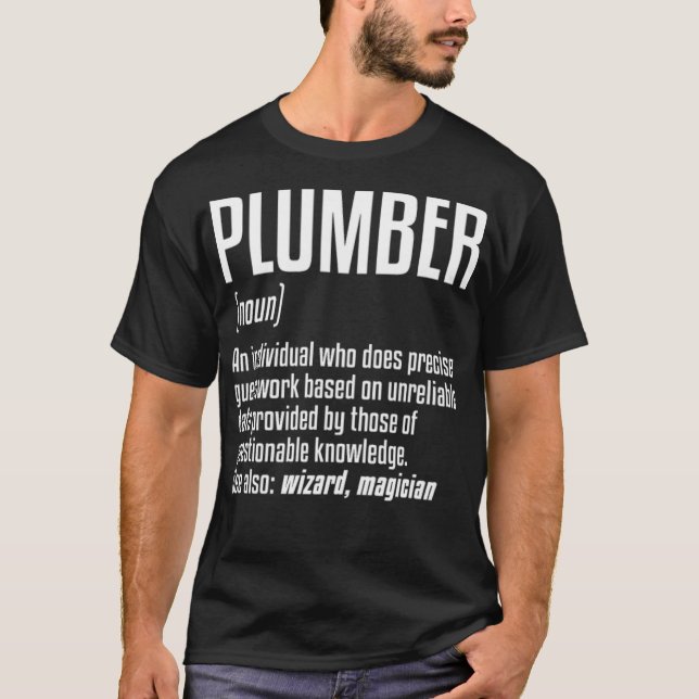 Plumber Definition  Plumber cake funny sayings pas T-Shirt (Front)