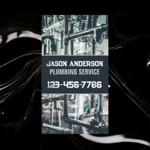Plumber Faucet Pipe Handyman Pluming Service  Business Card