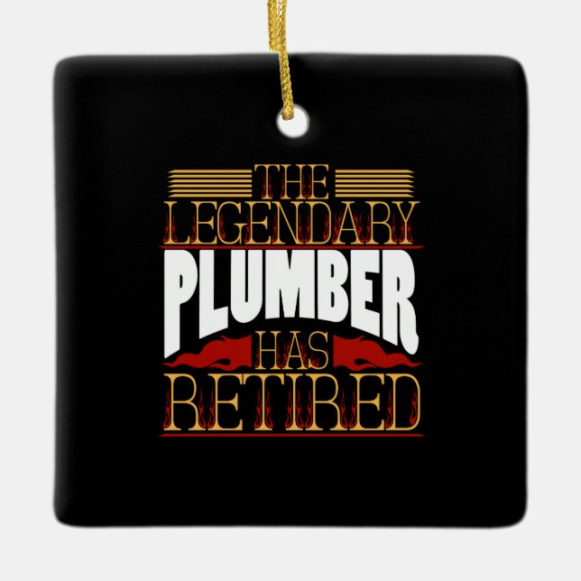 Plumber Gifts Ceramic Ornament (Front)