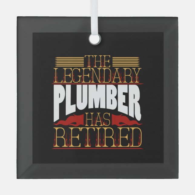 Plumber Gifts Glass Ornament (Front)