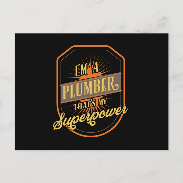 Plumber Gifts Postcard (Front)