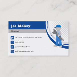 Plumber Handyman Construction Business Card